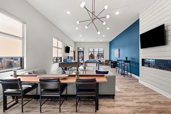 Clubhouse dining and living area